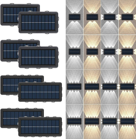 Lumină Solară de Perete 5W cu Lumină Alb Cald 3000K IP65 19x9.5cm