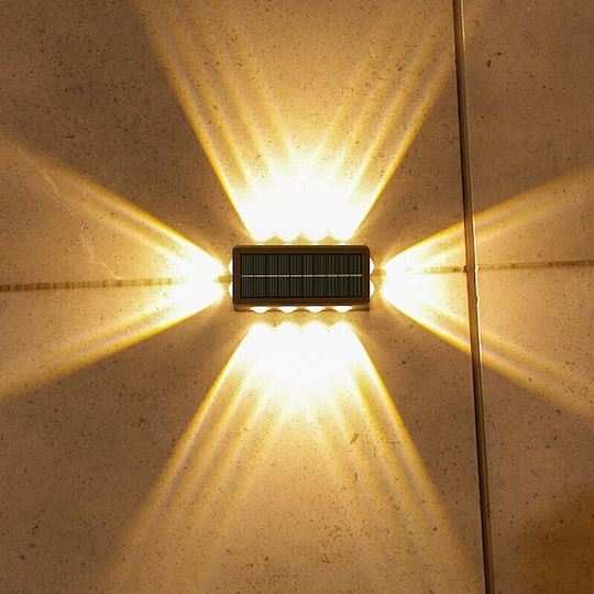 Lumină Solară de Perete 5W cu Lumină Alb Cald 3000K IP65 19x9.5cm