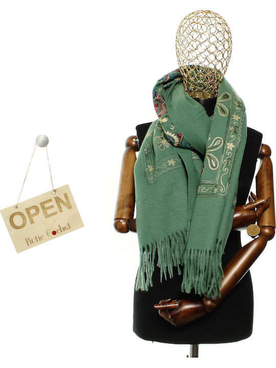 ButicCochet Damen Schal Grün