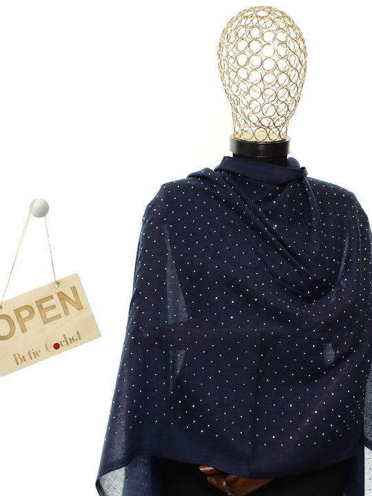 ButicCochet Damen Schal Marineblau