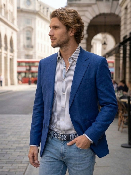 Summer Men’s Suit Jacket Blue-Navy
