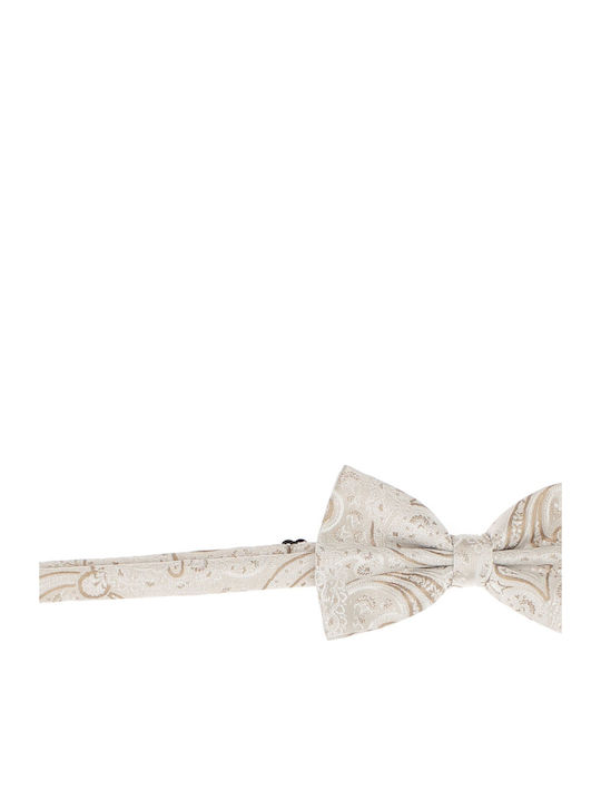 Set 3 Pieces Bow Tie Cufflinks Pocket Square Men Buticcochet Beige Setp301