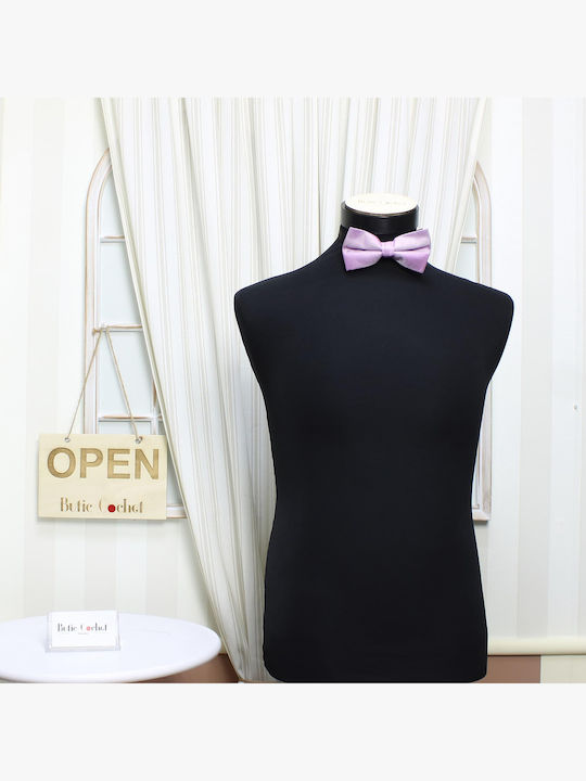 Men's Bow Tie Buticcochet Synthetic Material 7x12 Cm Dotted Pattern Lilac Pap329