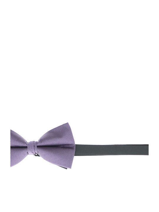 Cravată Papillon Bărbați ButicCochet Material Sintetic 7x12 Cm Model Cu Buline Violet Închis Pap322
