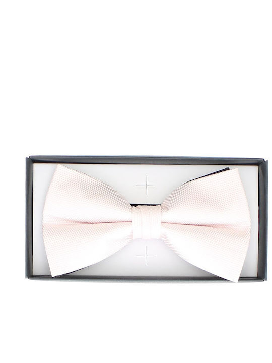 Cravată Papillon Bărbați ButicCochet Din Material Sintetic 7x12 Cm Model Cu Buline Roz Pal Pap321