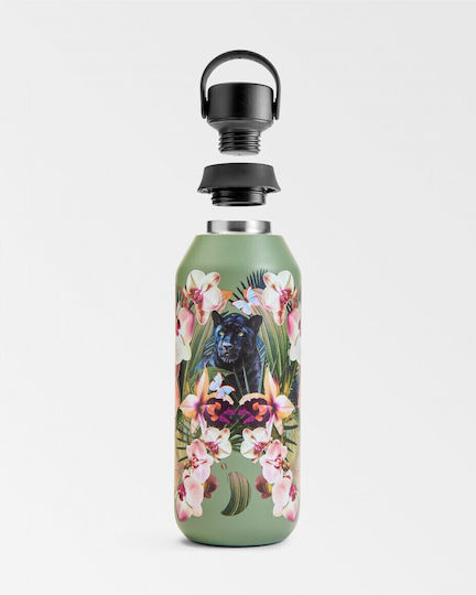 Chilly's Series 2 Urban Murals Bottle Thermos Stainless Steel BPA Free 500ml Orchid Panther