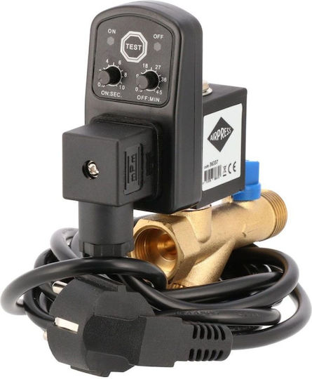 Automatic Condensate Separator Solenoid Valve Airpress Compressor 1/2" 16 Bar