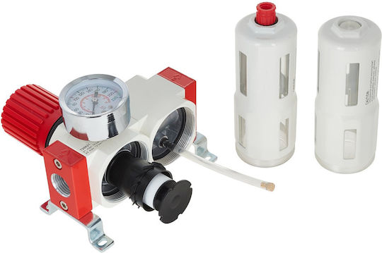 Professional Pneumatic Preparation Unit 1/2" 4 In 1 Tvardy T20021 Pressure Regulator Filter Lubricator