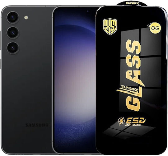 0.35mm Displayschutzfolie Schwarz für Galaxy S23+