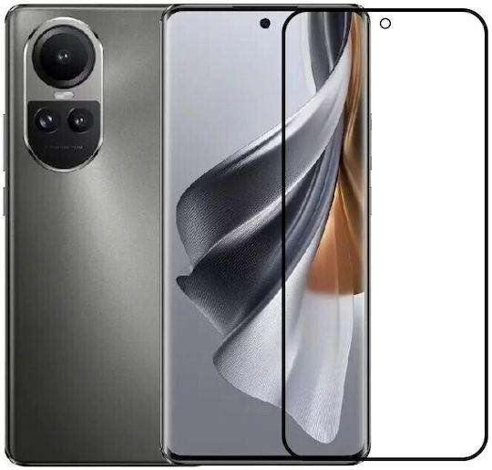 0.3mm Full Glue Tempered Glass Μαύρο (Oppo Reno10 Pro)