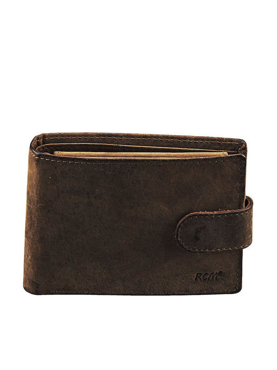 Leather Men's Wallet with RFID Brown