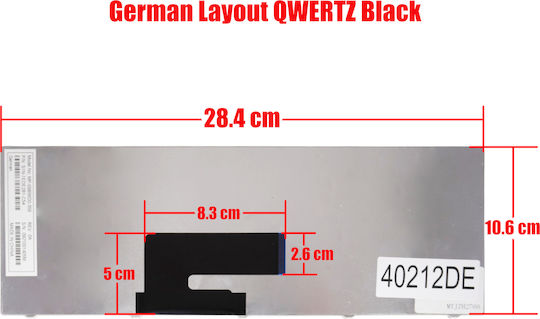Немска Клавиатура За Лаптоп German Laptop Keyboard MSI CR400 EX460 U200 ULV723 X-Slim X300 X320 X340 X400 Medion Akoya Mini E1312 E1313 MP-09B56GB-359 DE Черна Код 40212de