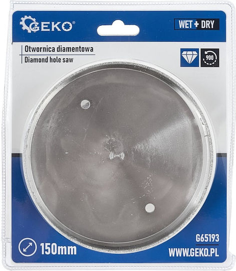 Diamond Hole Saw Tiles Geko G65193 150 Mm Dry Wet Use