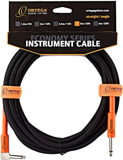 Ortega Oeci-20 Studio- und Musikinstrumentenkabel 6m 95% Kupfer 8mm Schwarzes Orange Professionell