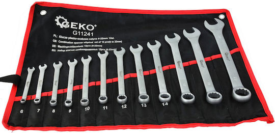 Geko G11241 Combination Wrench Set 6 22 Mm 12 Pieces