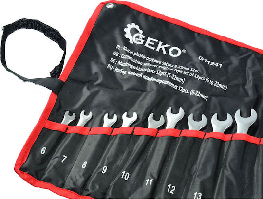 Geko G11241 Combination Wrench Set 6 22 Mm 12 Pieces