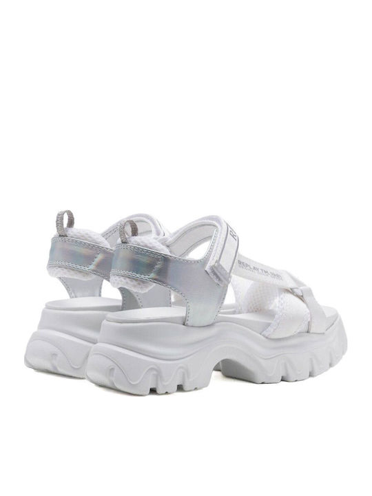 Replay Silver Sandals