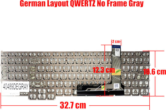 Немска Клавиатура За Лаптоп Lenovo Thinkbook 16 G7 Iml Type 21ms 16 G7 Arp Type 21mw 16 G7 Qoy Type 21nh 5cb1p01066 5cb1p31133 5cb1p85698 De Без Рамка Сива Код 40489degray
