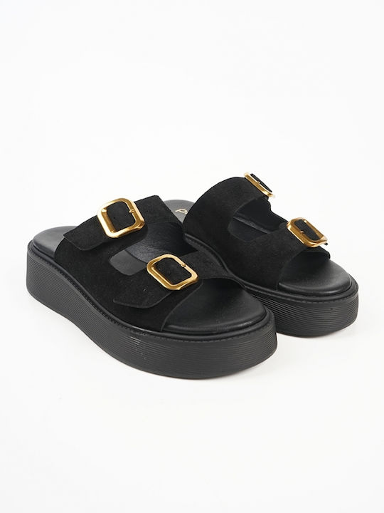 Γυναικεία Σανδάλια Flatforms Μαύρα