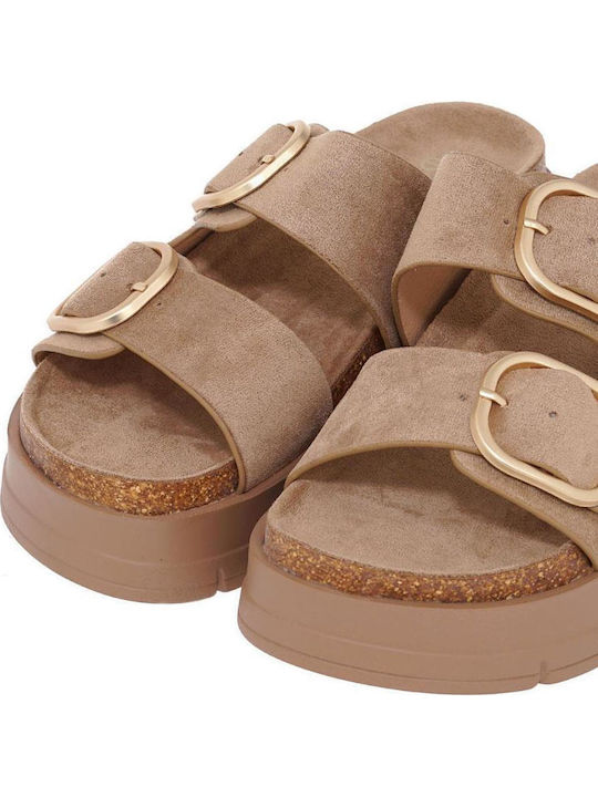 Women's Flat Sandals Beige