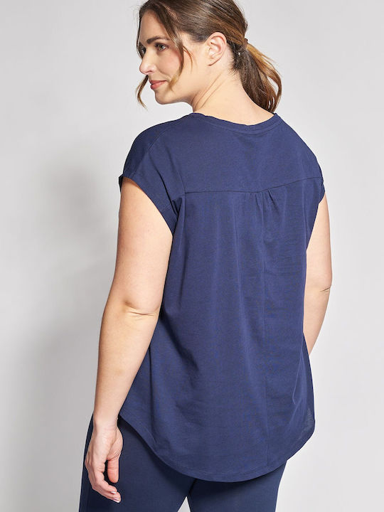 Bluza Damă Mâneci Scurte Albastră