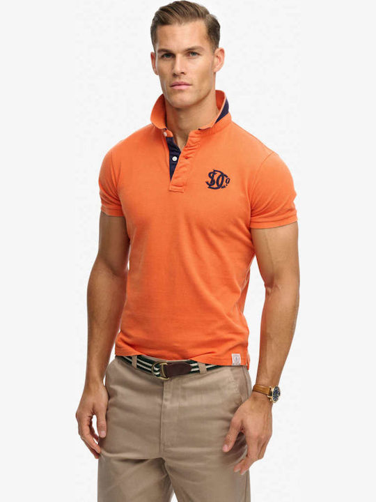 Superdry D2 Pique Polo Μπλούζα Πορτοκαλί