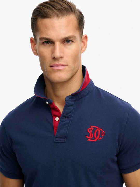 Polo Short Sleeve Blouse Darkest Navy/red