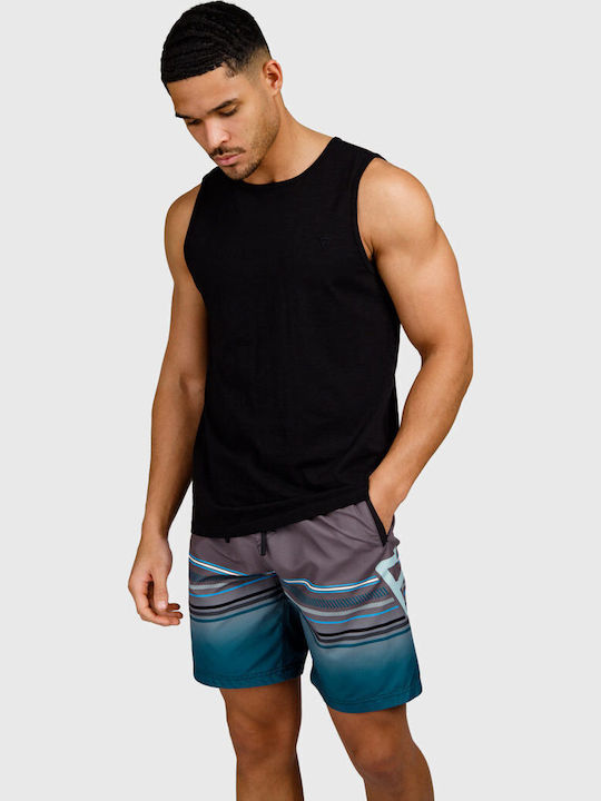 Herrenblusen Ärmellose Schwarz Casual