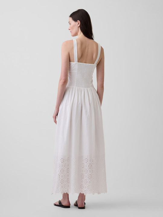Summer Midi Shirt Dress White