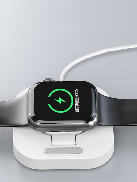 Încărcător Wireless Smart Iwatch Flippy Compatibil Apple Iwatch 1/9 Încărcător Magnetic Interfață Type-c 3w 7.5 X 7.5 X 1.2 Cm Pliabil Alb