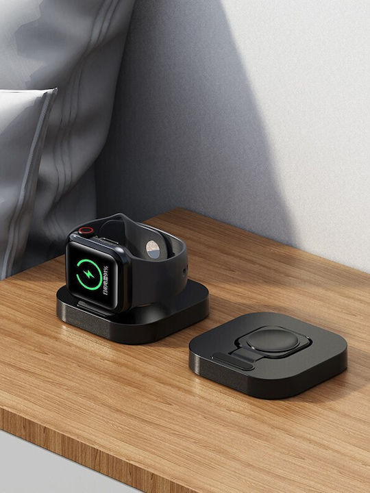 Încărcător Wireless Smart Iwatch Flippy Compatibil Apple Iwatch 1/9 Încărcător Magnetic Interfață Type-c 3w 7.5 X 7.5 X 1.2 Cm Pliabil Negru