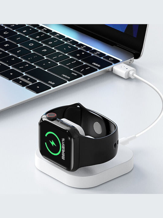 Încărcător Wireless Smart Iwatch Flippy Compatibil Apple Iwatch 1/9 Încărcător Magnetic Interfață Type-c 3w 7.5 X 7.5 X 1.2 Cm Pliabil Alb