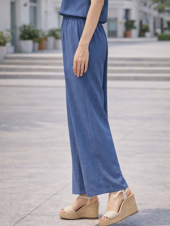 Women's Blue Set with Trousers with Rubber Band