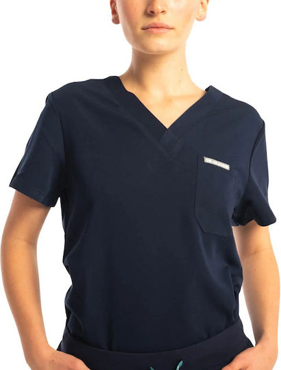 Dr. Scrub Female Medical Blouse Navy Blue