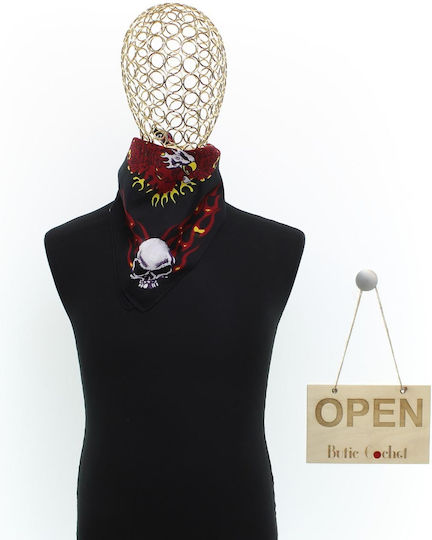 Cotton Bandana Größe 55x55 Cm ButicCochet Schwarz Es2671