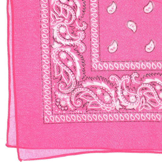 Bandană Din Bumbac Mărime 55 X 55 Cm Imprimeu Mandala Roz ButicCochet Es2196