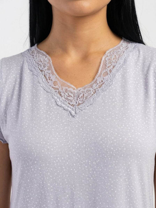Summer Women's Nightgown Gray