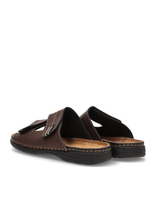 Leather Men's Sandals in Brown Colour