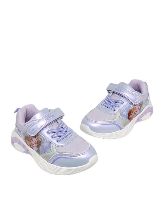 Kids Sneakers with Hoop & Loop Closure Purple