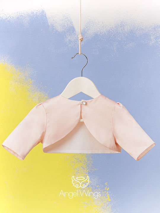 Angel Wings White Baptism Cardigan