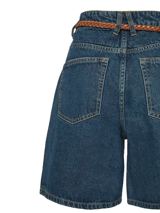 Γυναικεία Βερμούδα Τζιν Σκουρο Μπλε Denim