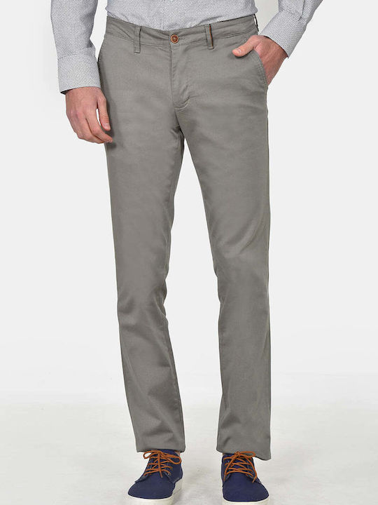 Men's Chino Trousers with Straight Leg Style in Grey