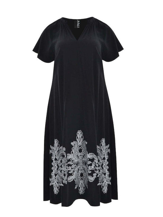 Rochie De Vară Midi Pentru Nuntă Botez Neagră 8501.7240.NETTO-black