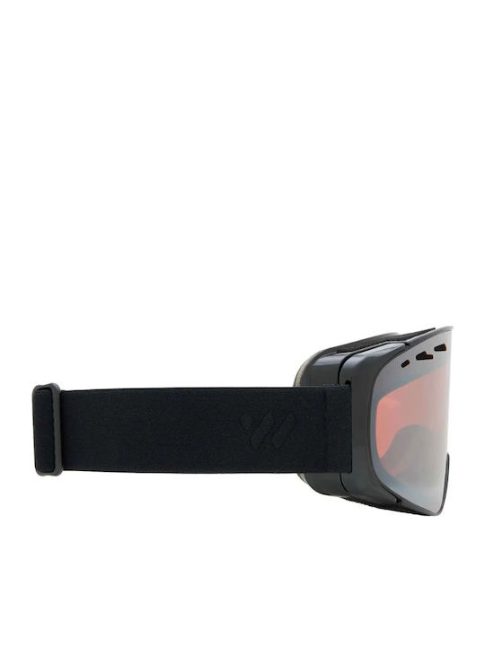 Witeblaze 1003730-Black Ski & Snowboard Goggles Adults Black with Tint Lens in Black Color