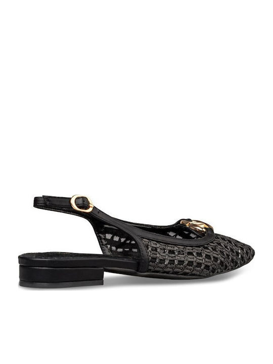 Дамски балетни обувки Слингбек Черни