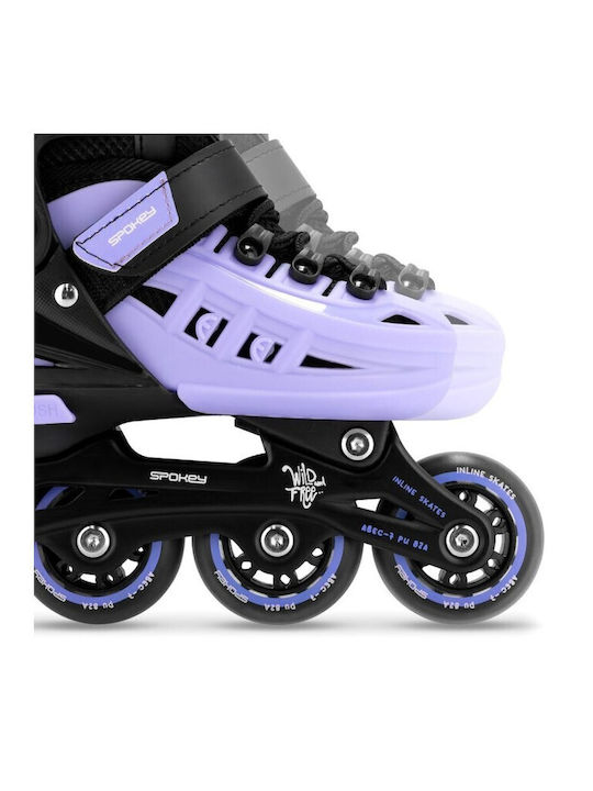 Spokey 4in1 Adult Adjustable Inline Rollers Black