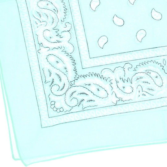 Bandana Din Bumbac Mărime 55 X 55 Cm Print Mandala Verde Menta Es2193