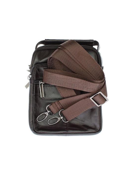 Leder Damen Schultertasche Braun