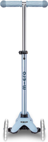 Micro Kinderroller Deluxe Rock And Go 3-Rad mit LED-Beleuchtung für 12 Monate Ocean Slate