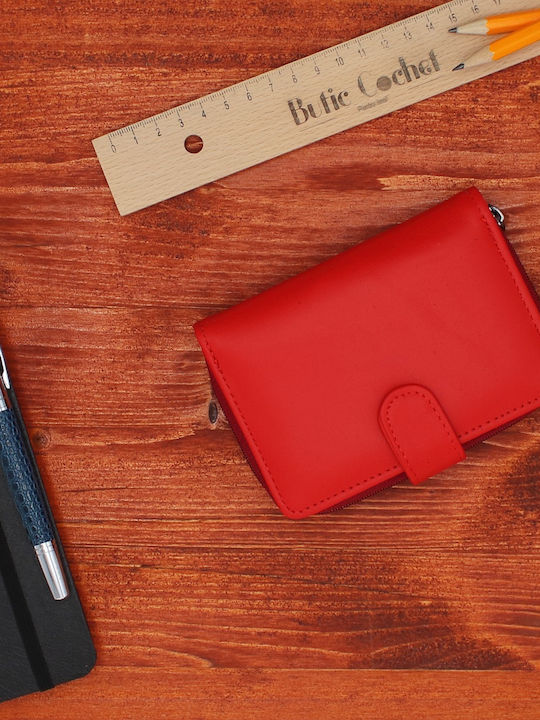 Small Leather Women's Wallet Red